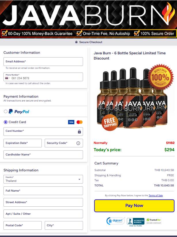 Java Burn  - Secure checkout